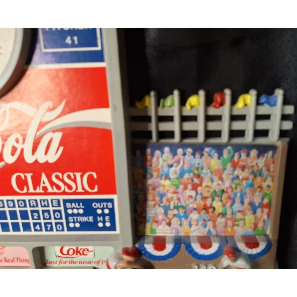 Vintage‎ Coca-Cola Classic Baseball Scoreboard Wall Clock Stadium Decor 20x12.5